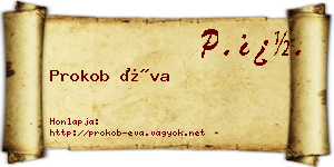 Prokob Éva névjegykártya