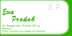 eva prokob business card